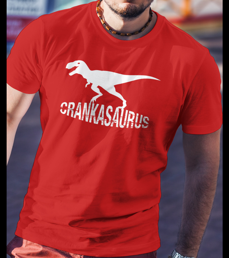 Crankasaurus Dinosaur Logo Parody T-Rex T-Shirt