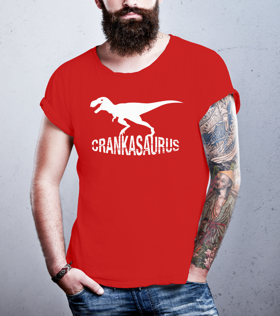 Crankasaurus Dinosaur Logo Parody T-Rex T-Shirt
