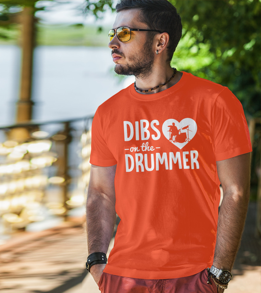 Dibs On The Drummer Heartbeat T-Shirt