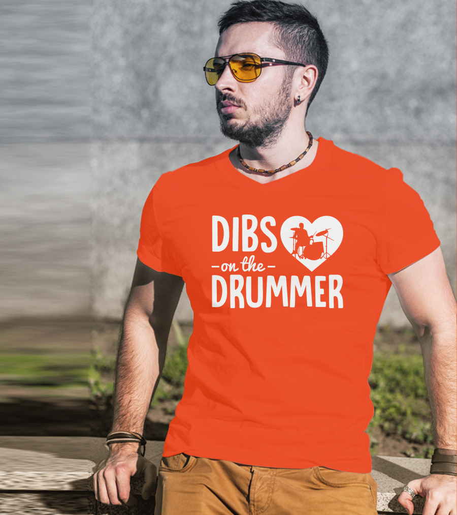 Dibs On The Drummer Heartbeat T-Shirt