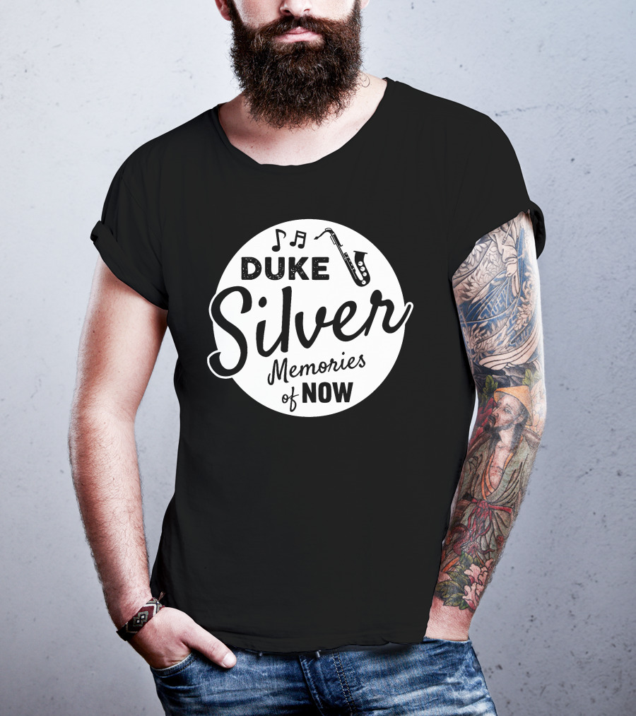 Duke Silver Memories Of Now Music Note Saxophone Circle T-Shirt
