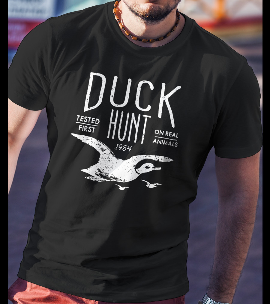 Duck Hunt Tested First On Real Animals 1984 T-Shirt