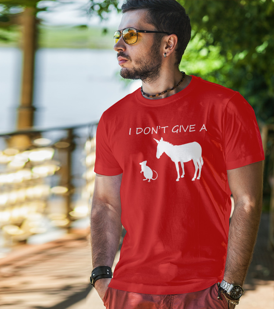 I Don't Give A Rats Ass Donkey And Rat T-Shirt
