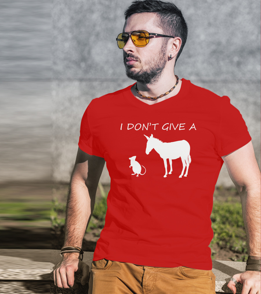 I Don't Give A Rats Ass Donkey And Rat T-Shirt
