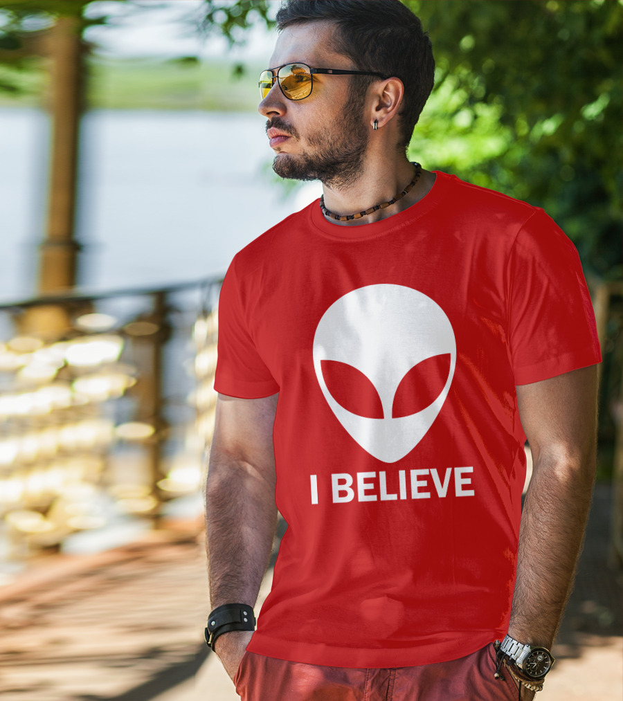 I Believe Alien Face T-Shirt