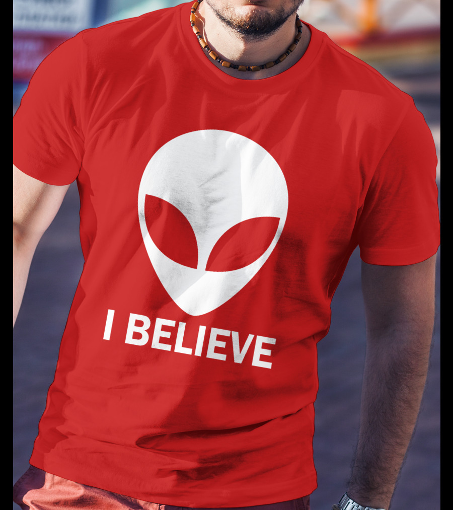 I Believe Alien Face T-Shirt