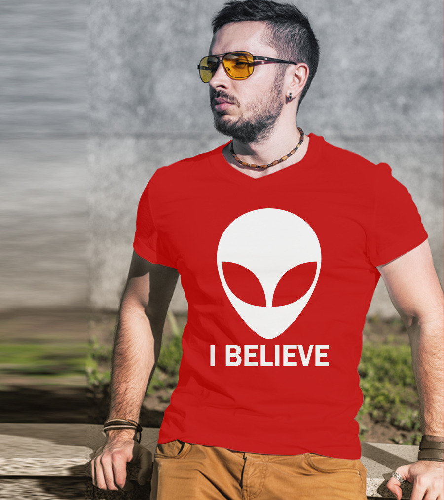 I Believe Alien Face T-Shirt