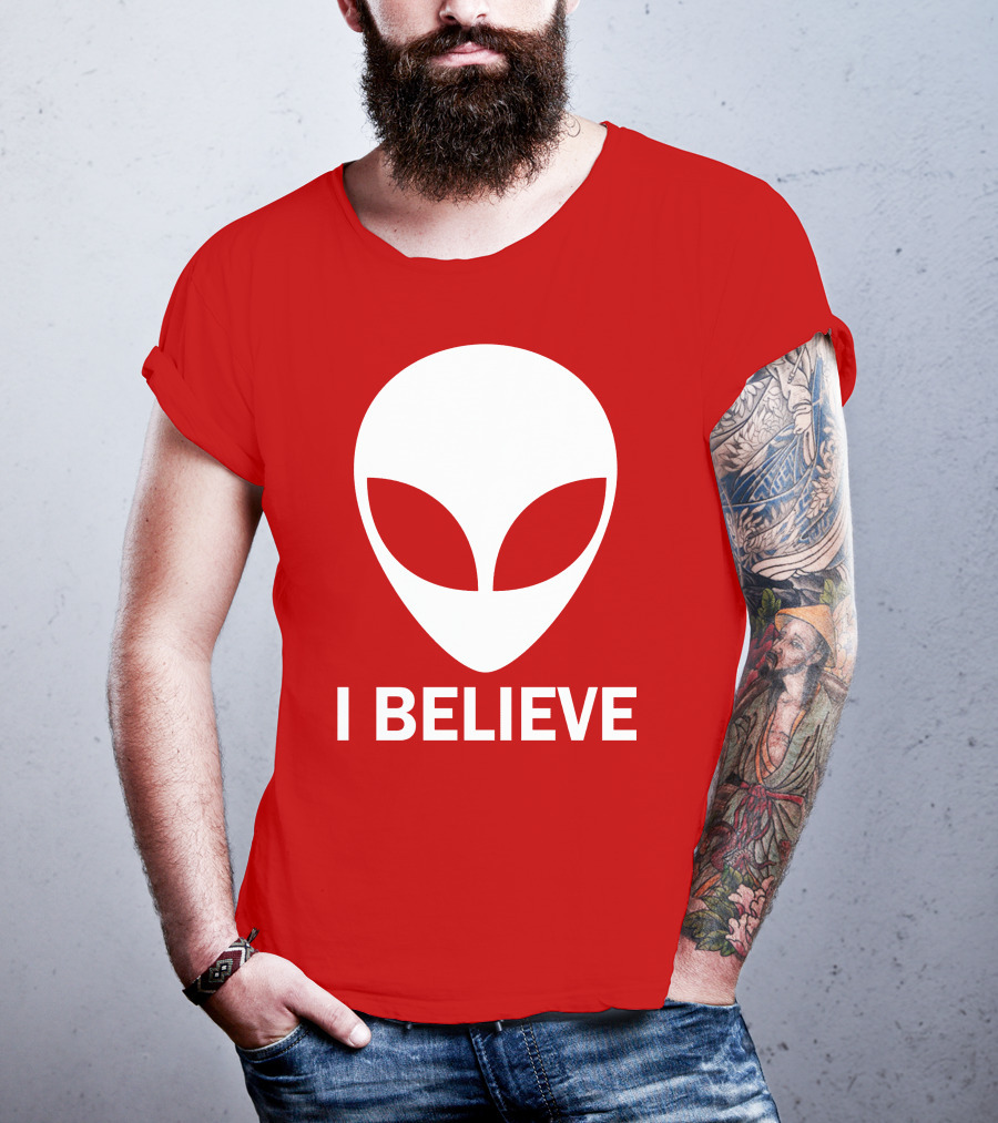 I Believe Alien Face T-Shirt