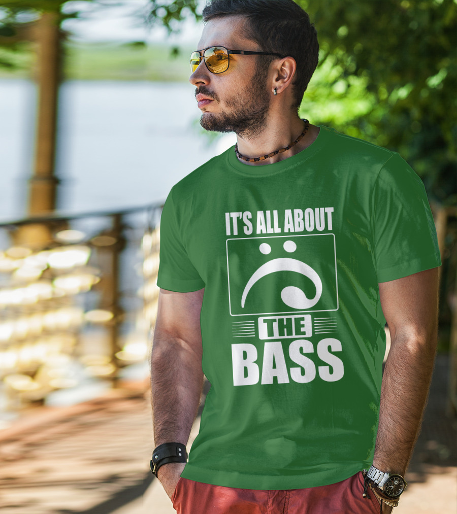 It's All About The Bass Clef Symbol Music Note T-Shirt