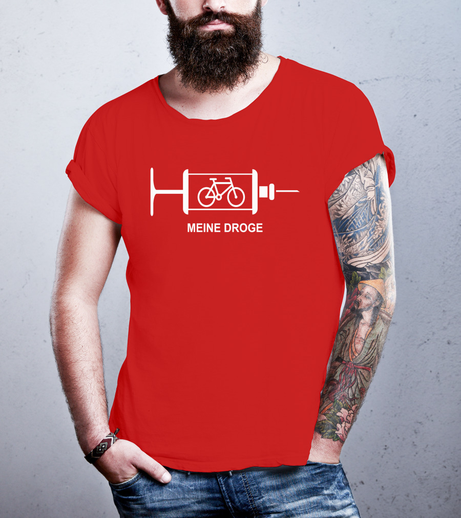 Biken Meine Droge Fahrrad Spritze Konzept T-Shirt