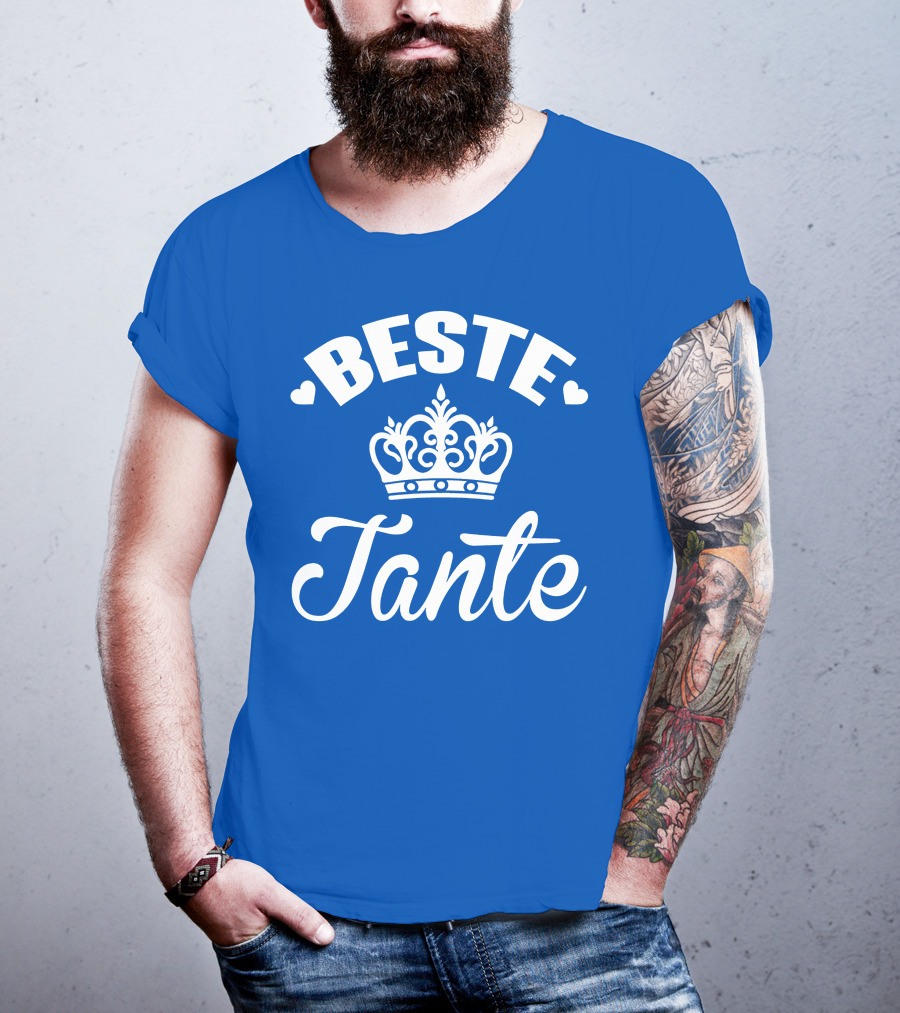 Beste Tante Krone Herz Symbole T-Shirt