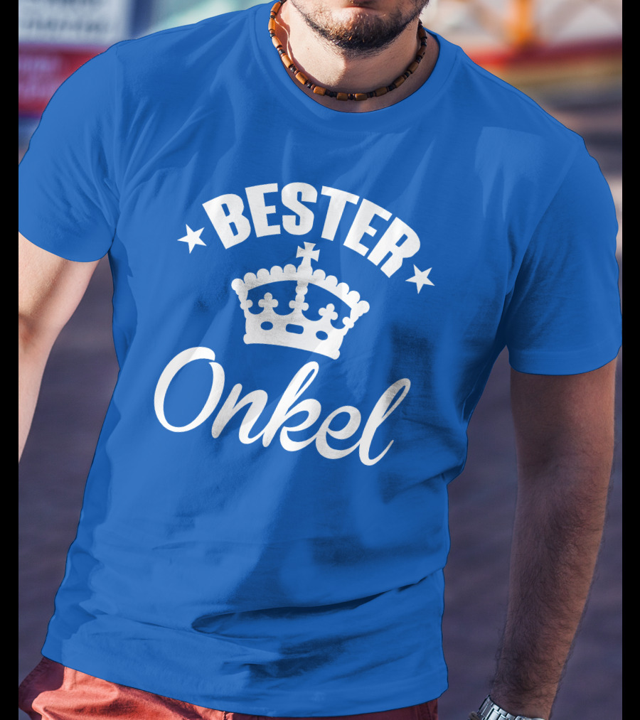 Bester Onkel Der Welt Krone-Star-Blaue Perfektion T-Shirt