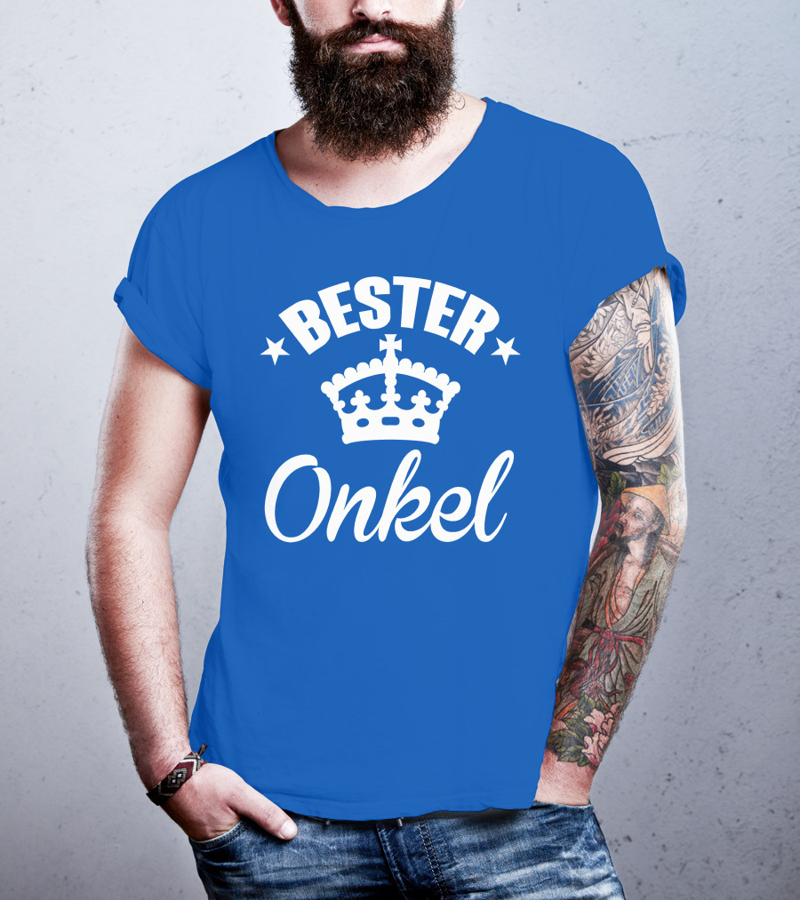 Bester Onkel Der Welt Krone-Star-Blaue Perfektion T-Shirt