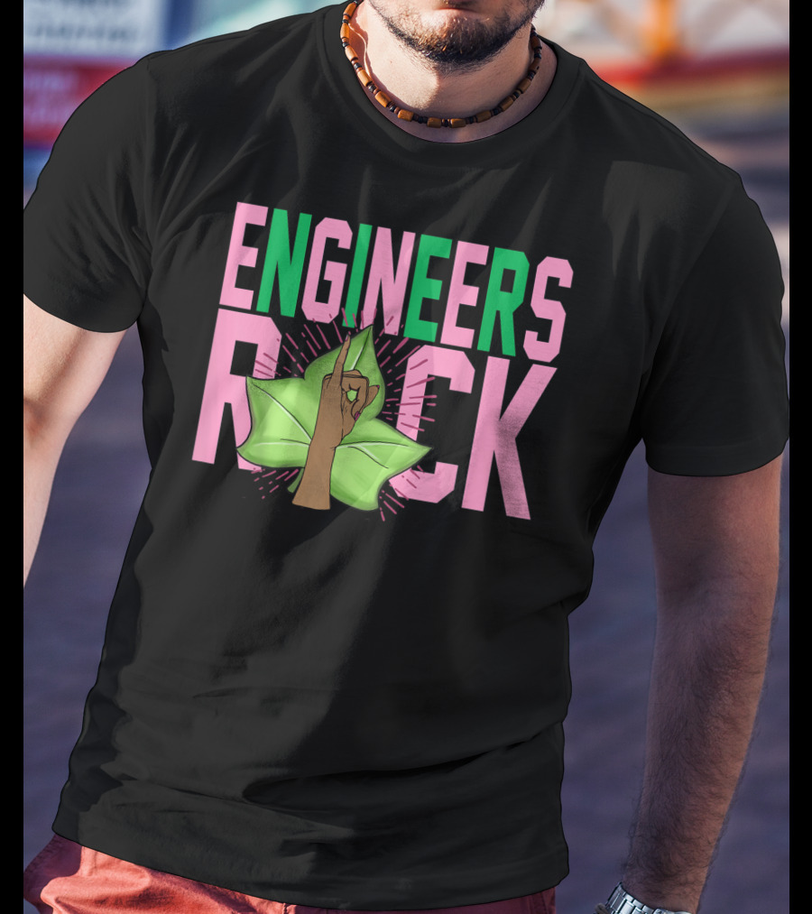 Engineers Rock 1908 Pink And Green Aka Sorority T-Shirt