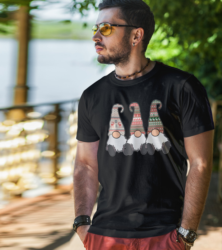 3 Nordic Gnomes Winter Christmas Swedish Tomte Scandinavian T-Shirt