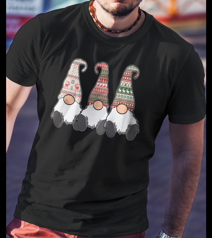 3 Nordic Gnomes Winter Christmas Swedish Tomte Scandinavian T-Shirt