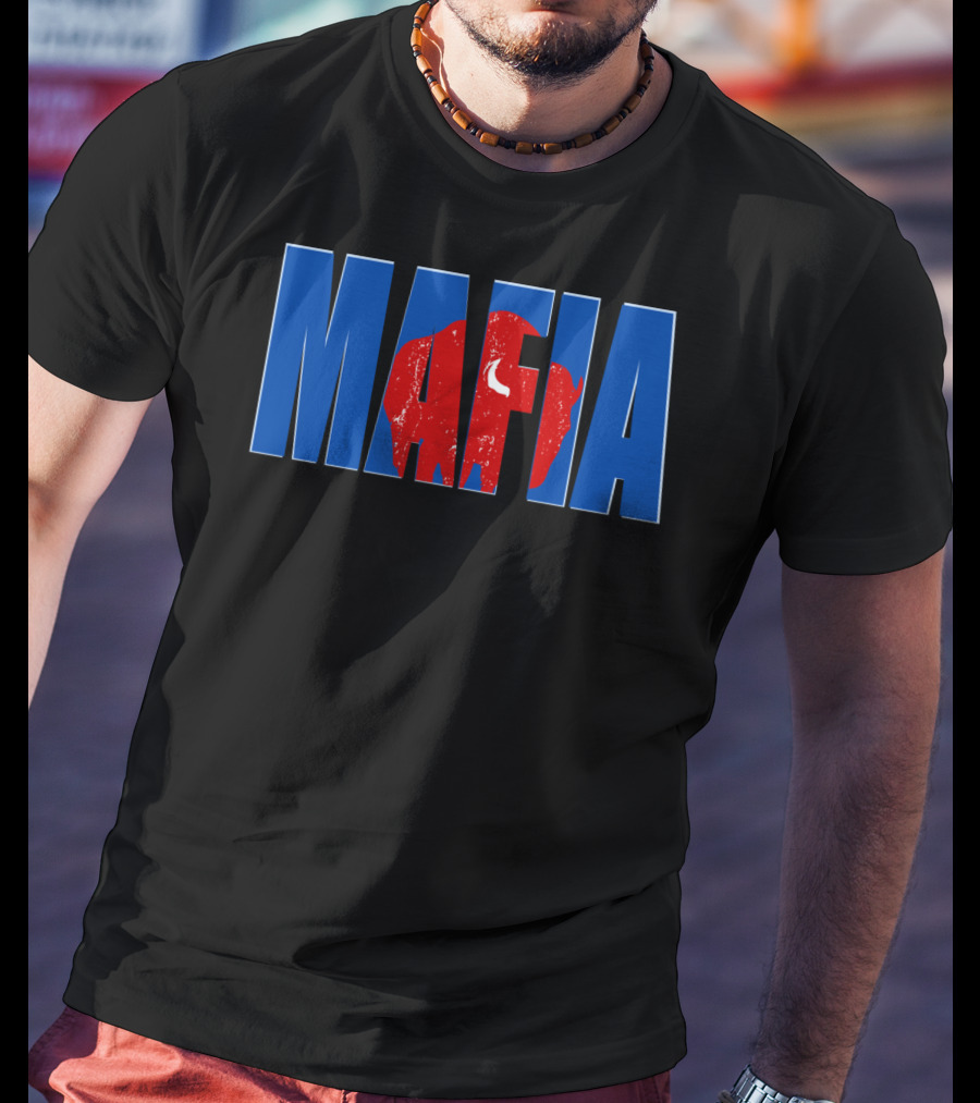 Buffalo Bills Mafia Fan Football Red Blue T-Shirt