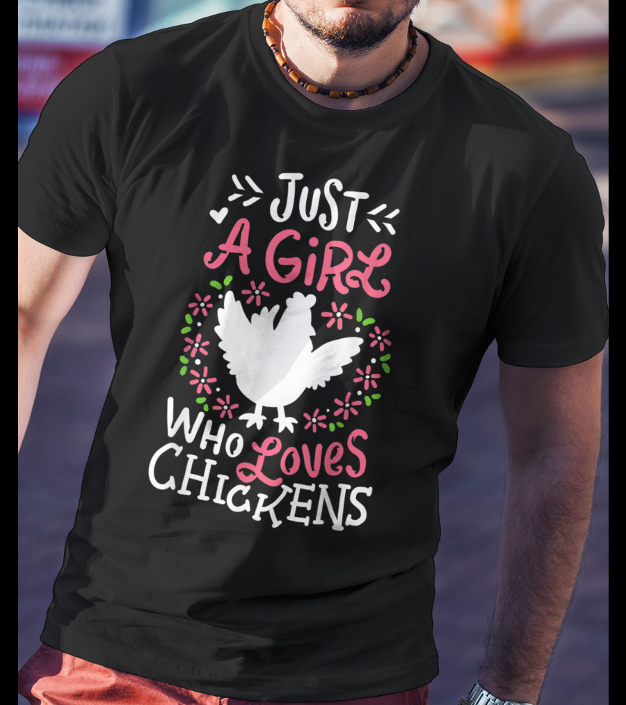 Just A Girl Who Loves Chickens Cute Dress T-Shirt