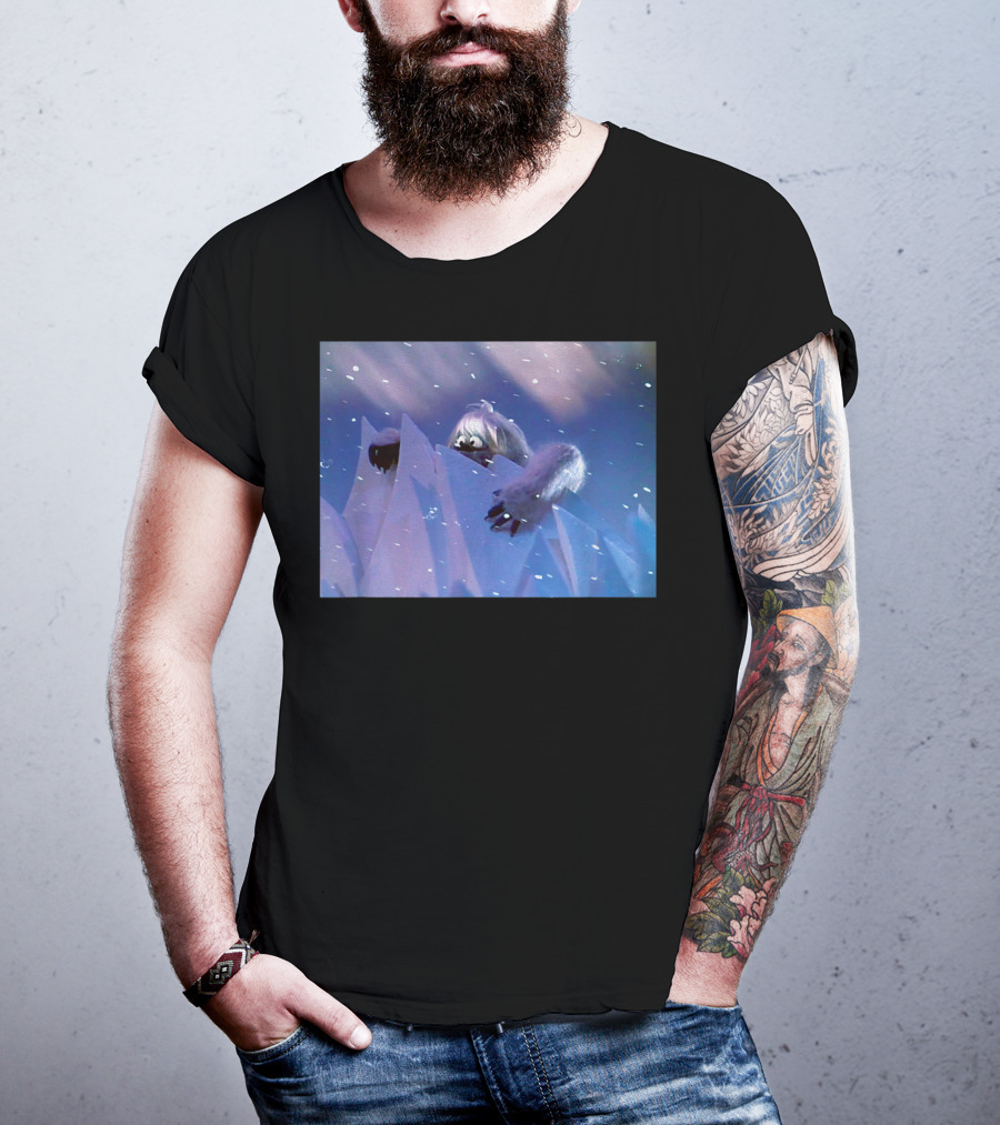 Classic Christmas Special Abominable Snowman Winter Scene Rugged Snowy Mountains T-Shirt