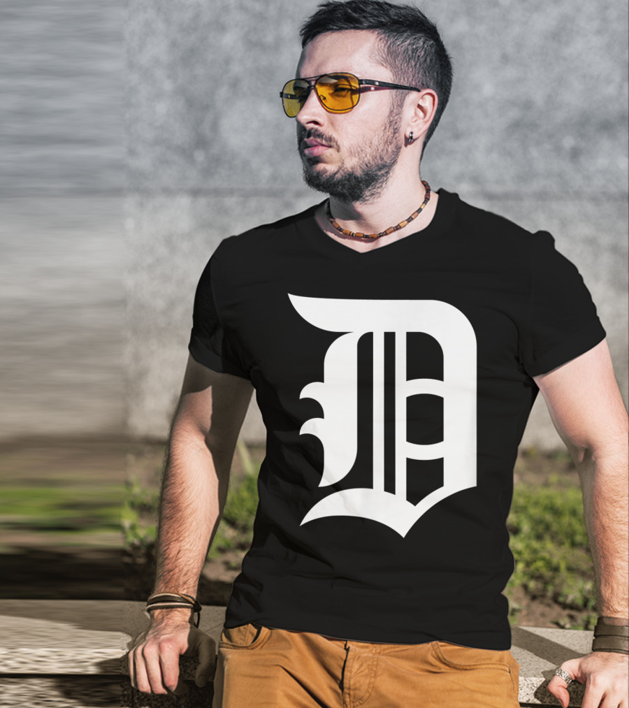 Detroit Baseball D Vintage Michigan Bengal T-Shirt