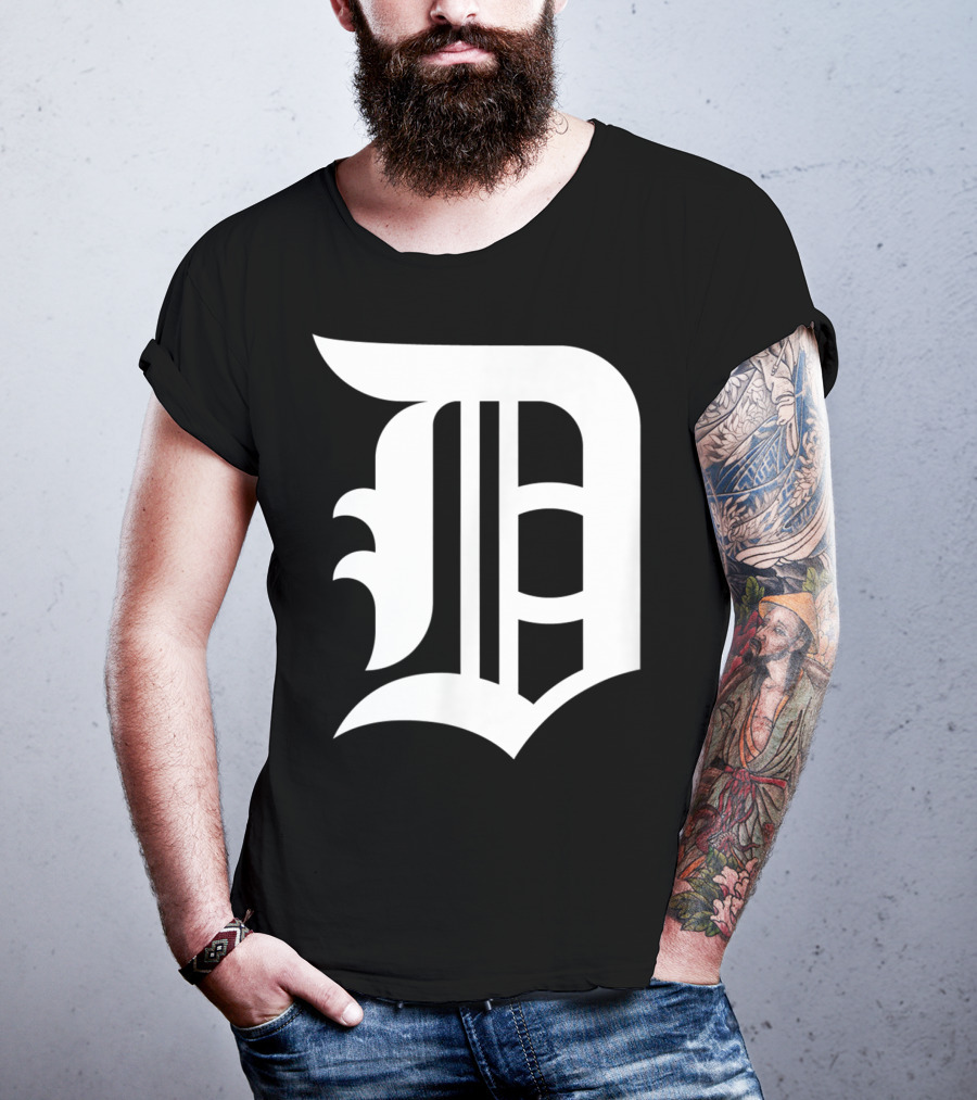 Detroit Baseball D Vintage Michigan Bengal T-Shirt