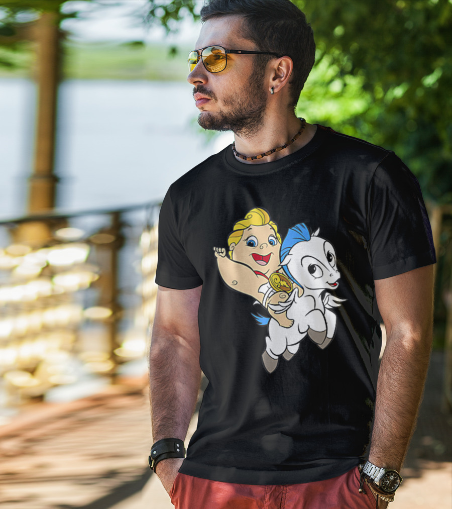 Disney Baby Hercules Riding Pegasus Iconic Image T-Shirt