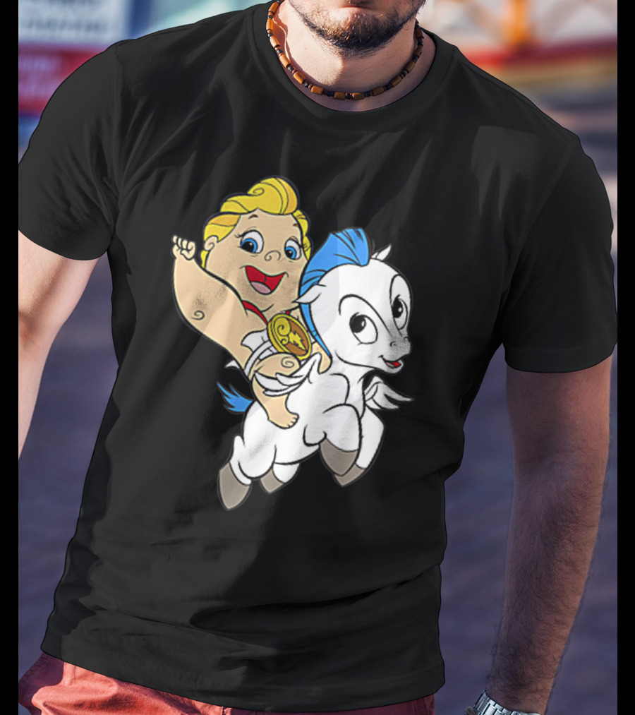 Disney Baby Hercules Riding Pegasus Iconic Image T-Shirt