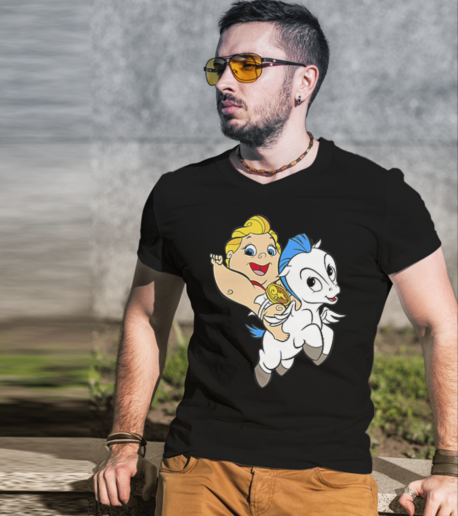 Disney Baby Hercules Riding Pegasus Iconic Image T-Shirt