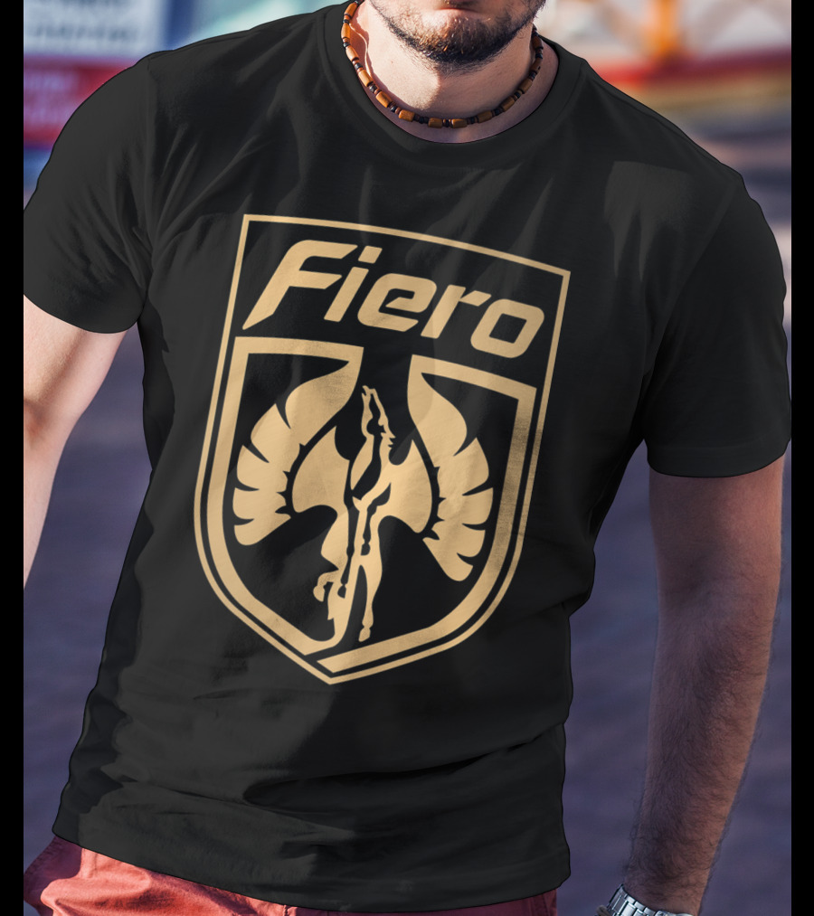 Fiero Emblem Golden Winged Creature Shield T-Shirt