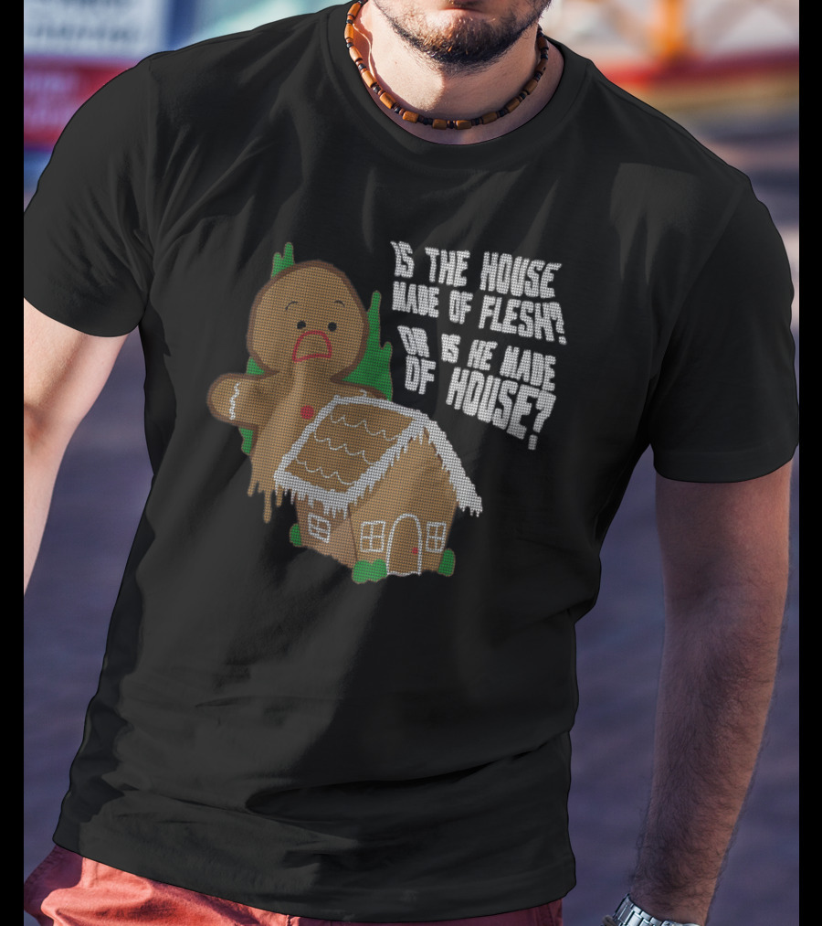Funny Animation Cute Comics Gingerbread House Paradox T-Shirt