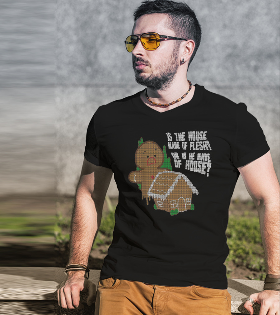 Funny Animation Cute Comics Gingerbread House Paradox T-Shirt