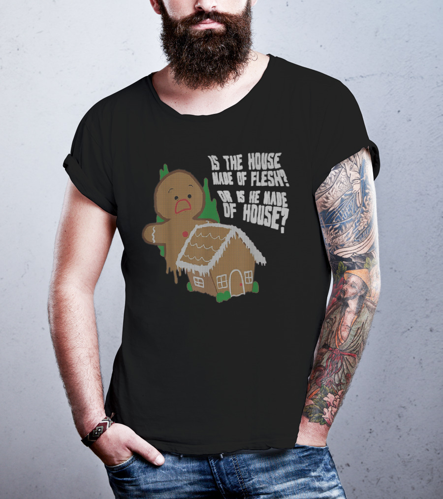 Funny Animation Cute Comics Gingerbread House Paradox T-Shirt