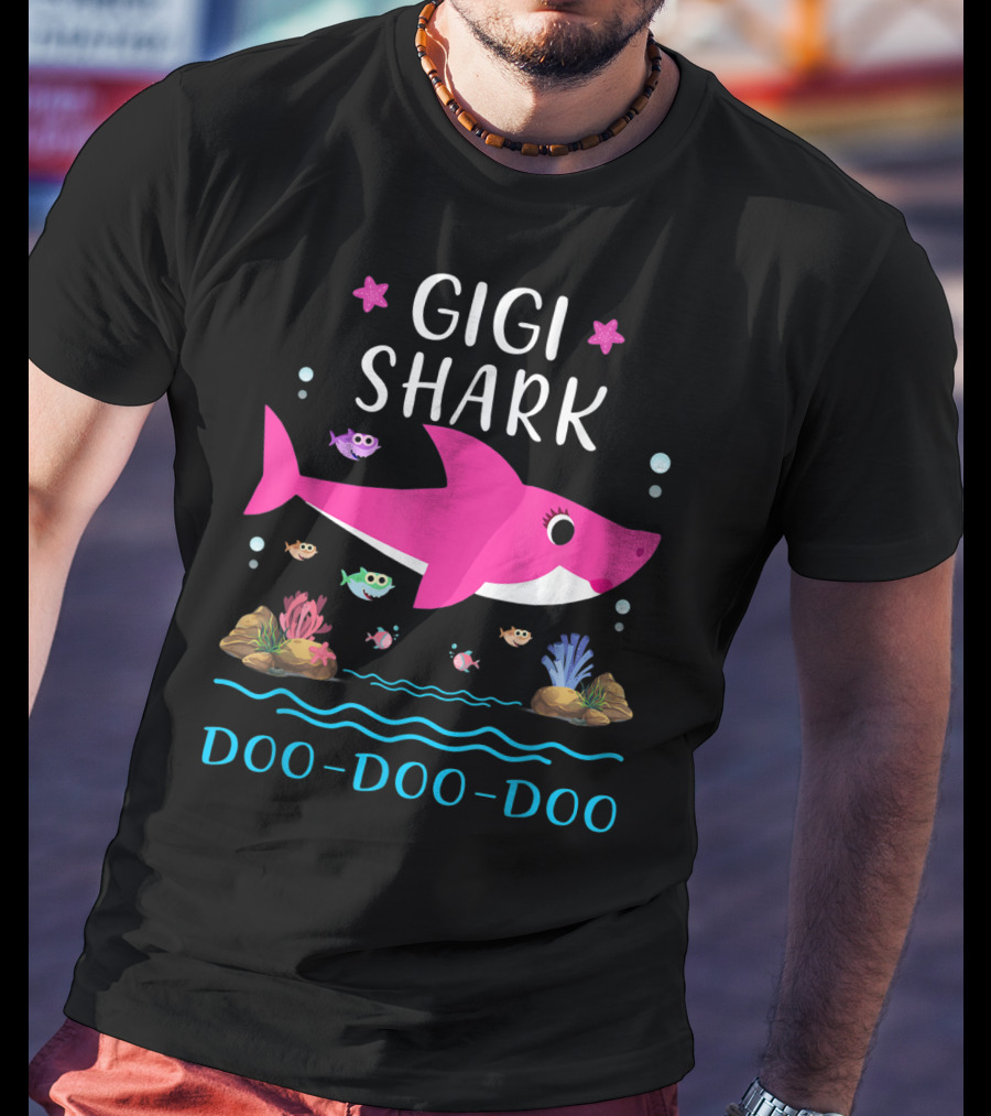 Gigi Shark Doo Doo Doo Family Matching Shark T-Shirt