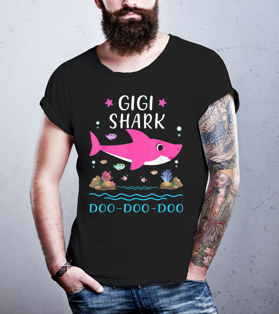 Gigi Shark Doo Doo Doo Family Matching Shark T-Shirt