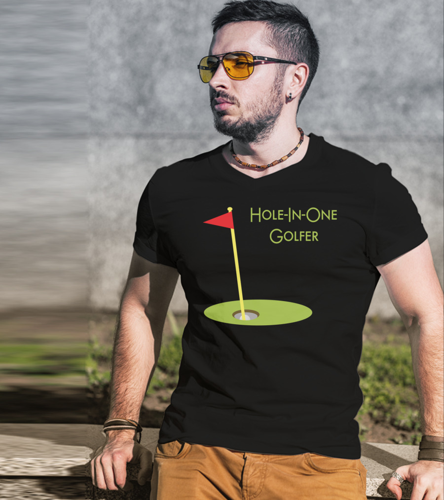 Hole-In-One Golfer Golf Ball In Cup T-Shirt
