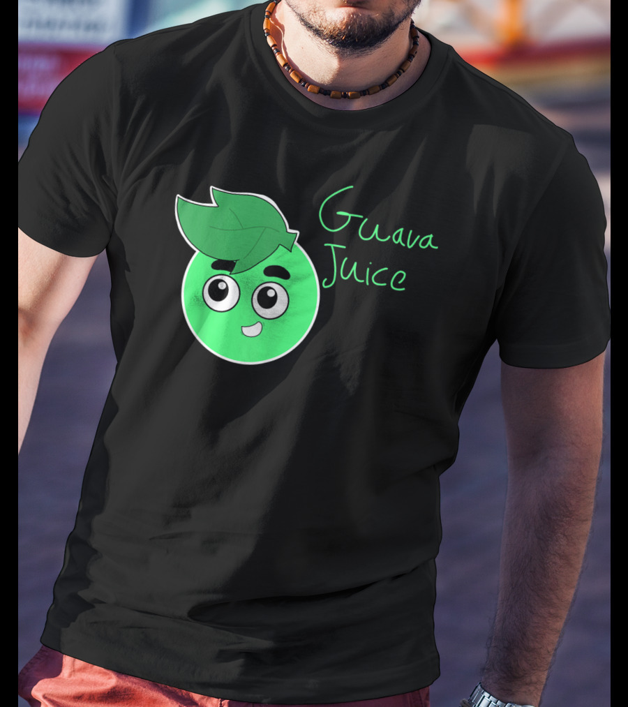 Guava Juice Green Cute Cartoon Face Youth T-Shirt