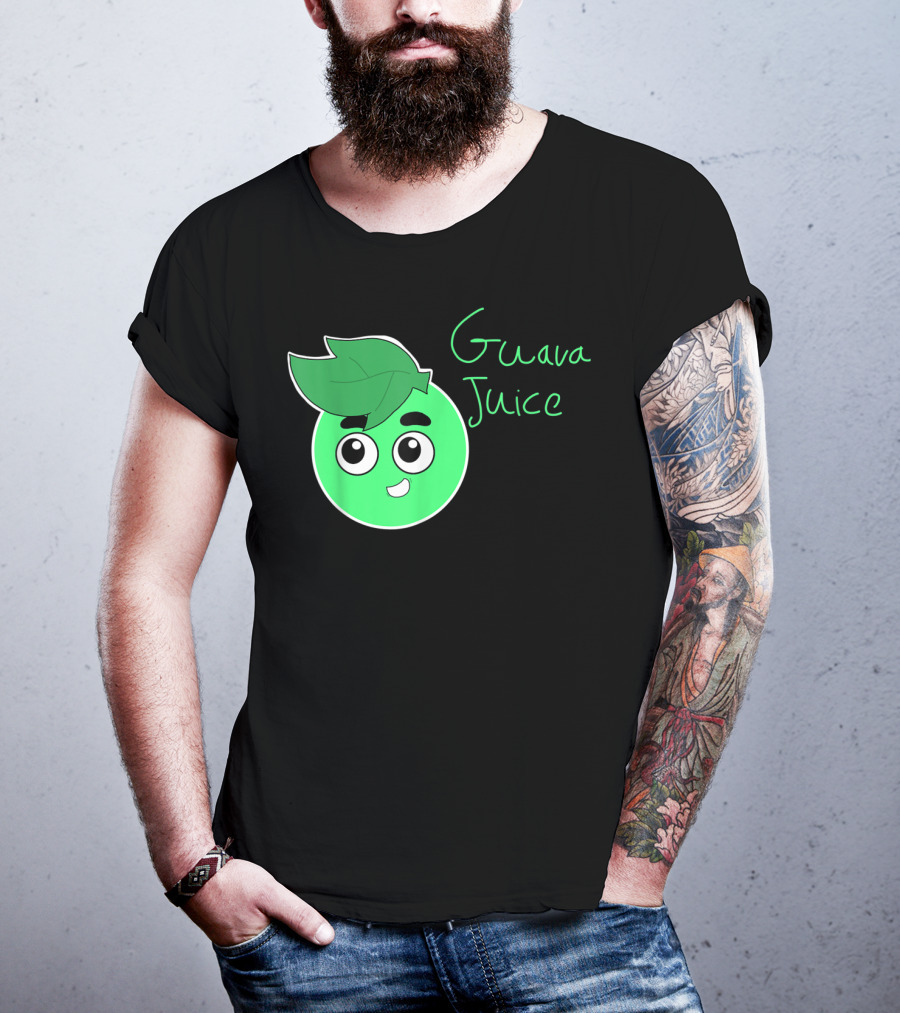 Guava Juice Green Cute Cartoon Face Youth T-Shirt