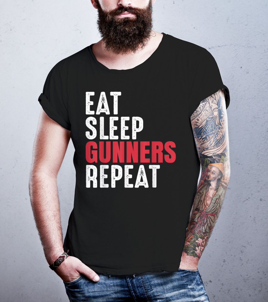 Eat Sleep Gunners Repeat T-Shirt