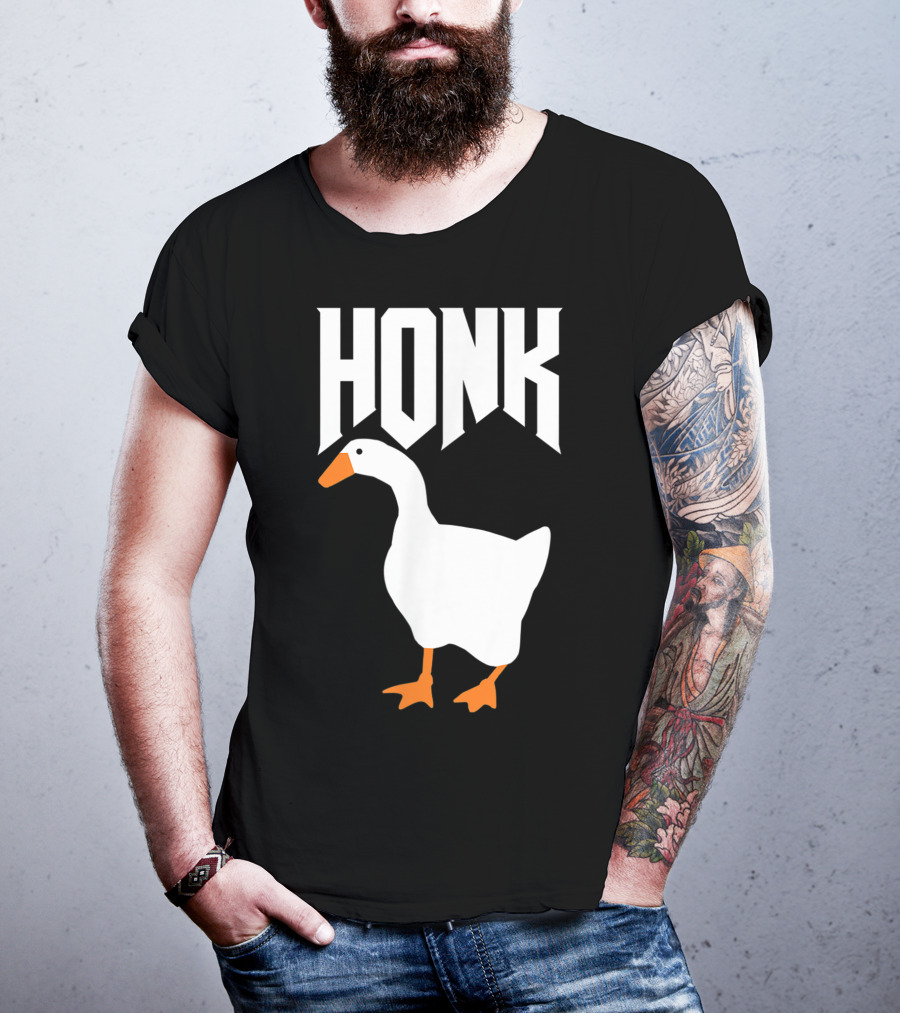 Honk Goose Funny Video Gamer Untitled Goose Game T-Shirt