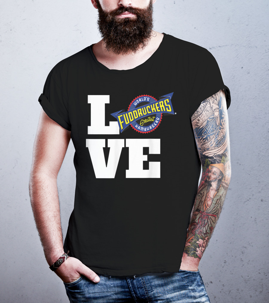 LOVE World's Greatest Hamburgers Fuddruckers T-Shirt