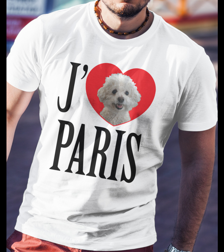 J'aime Paris Bichon Frise Heart T-Shirt