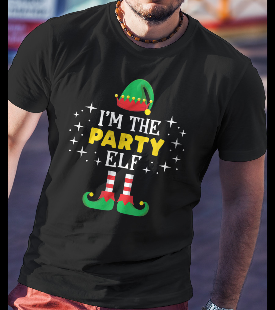 I'm The Party Elf Funny Xmas Family Festive T-Shirt