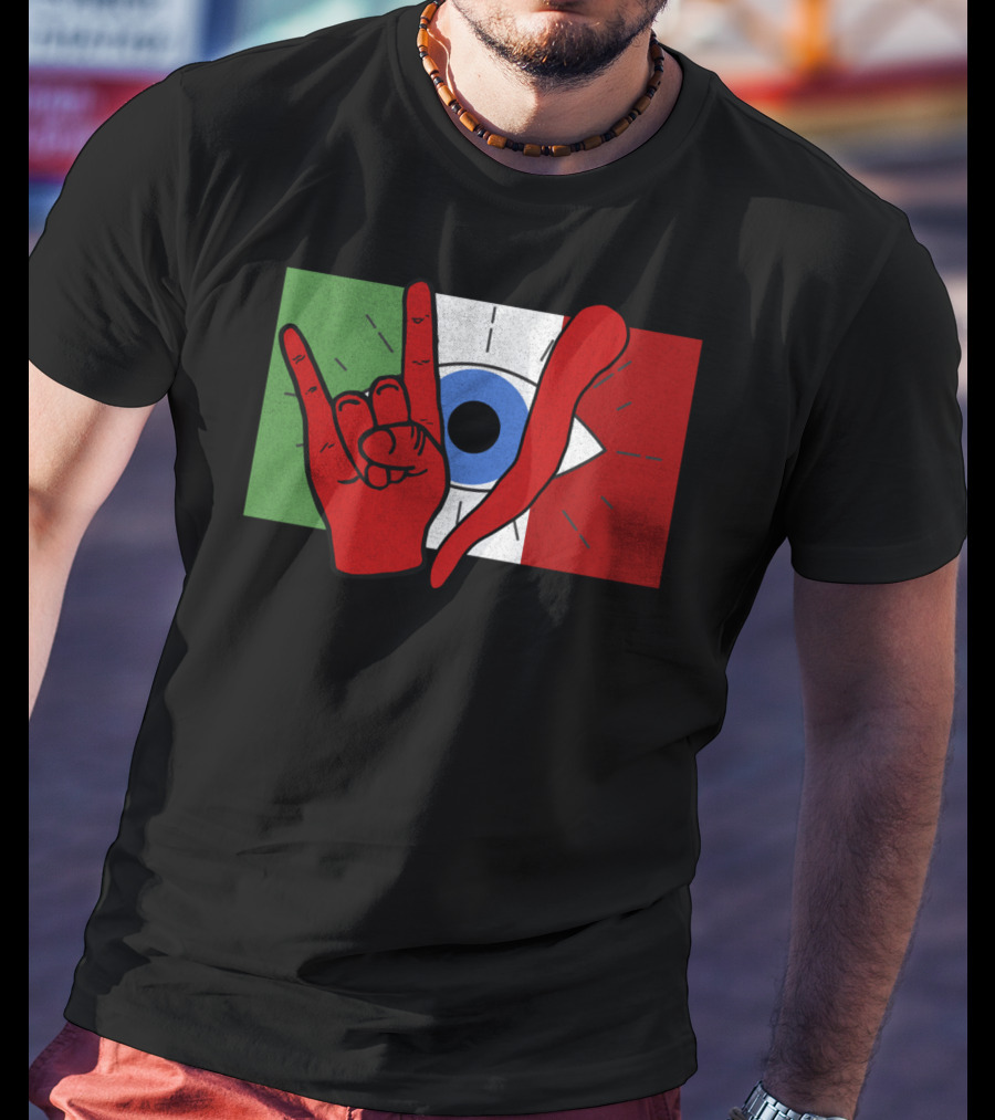 Italian Evil Eye Il Malocchio Maloik Hand Gesture T-Shirt