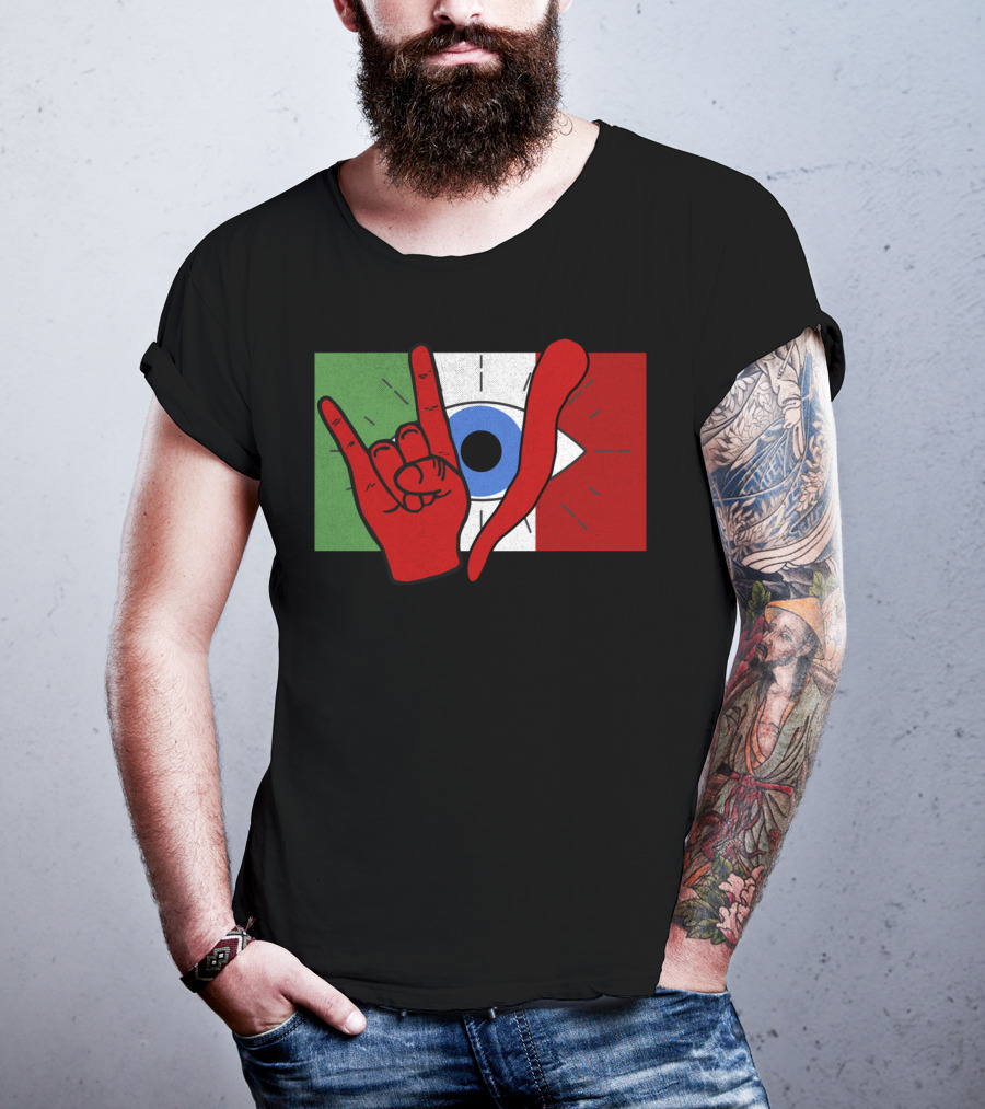 Italian Evil Eye Il Malocchio Maloik Hand Gesture T-Shirt