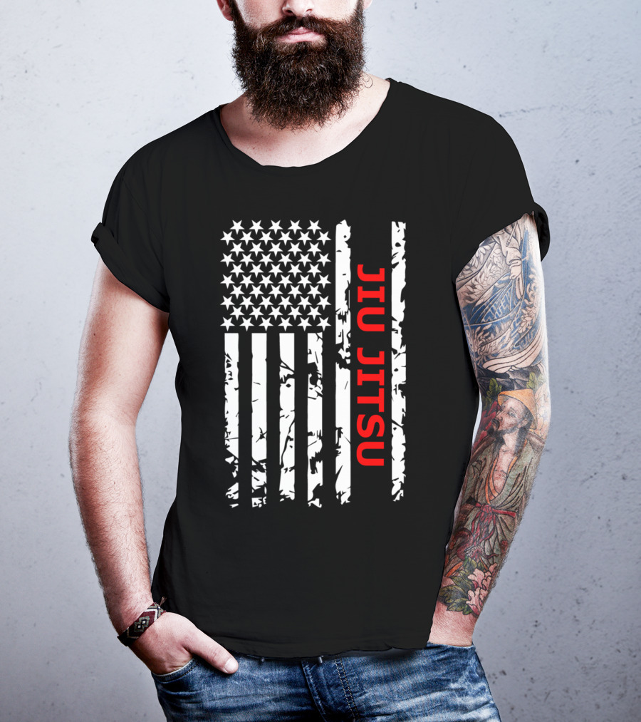 Jiu Jitsu American Flag T-Shirt