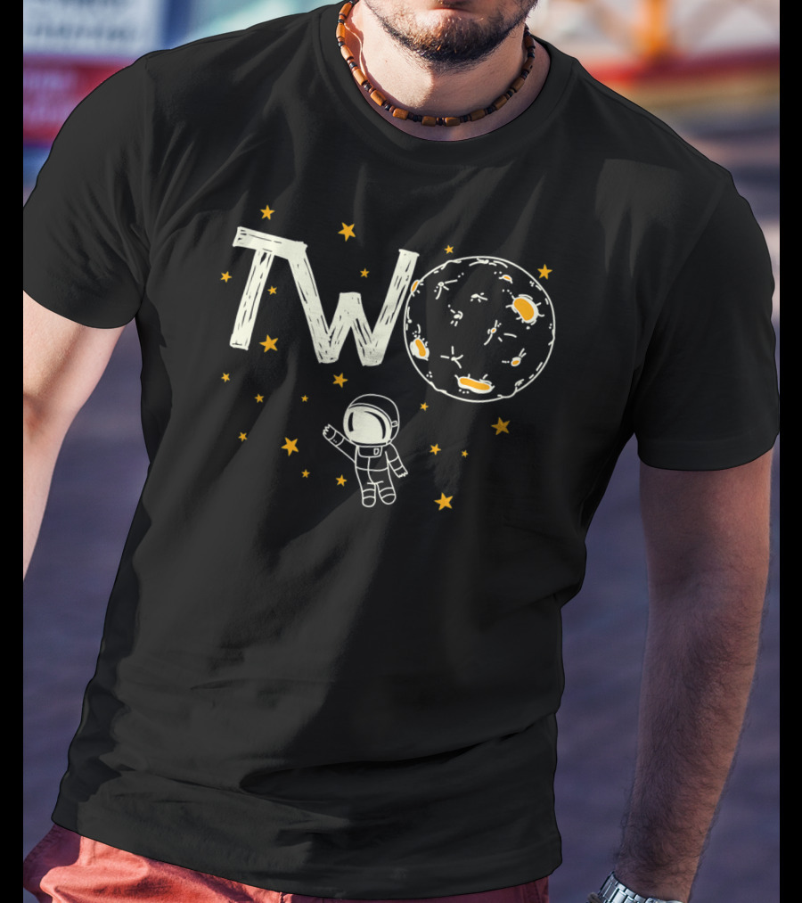 Two Year Old Astronaut Outer Space Birthday T-Shirt