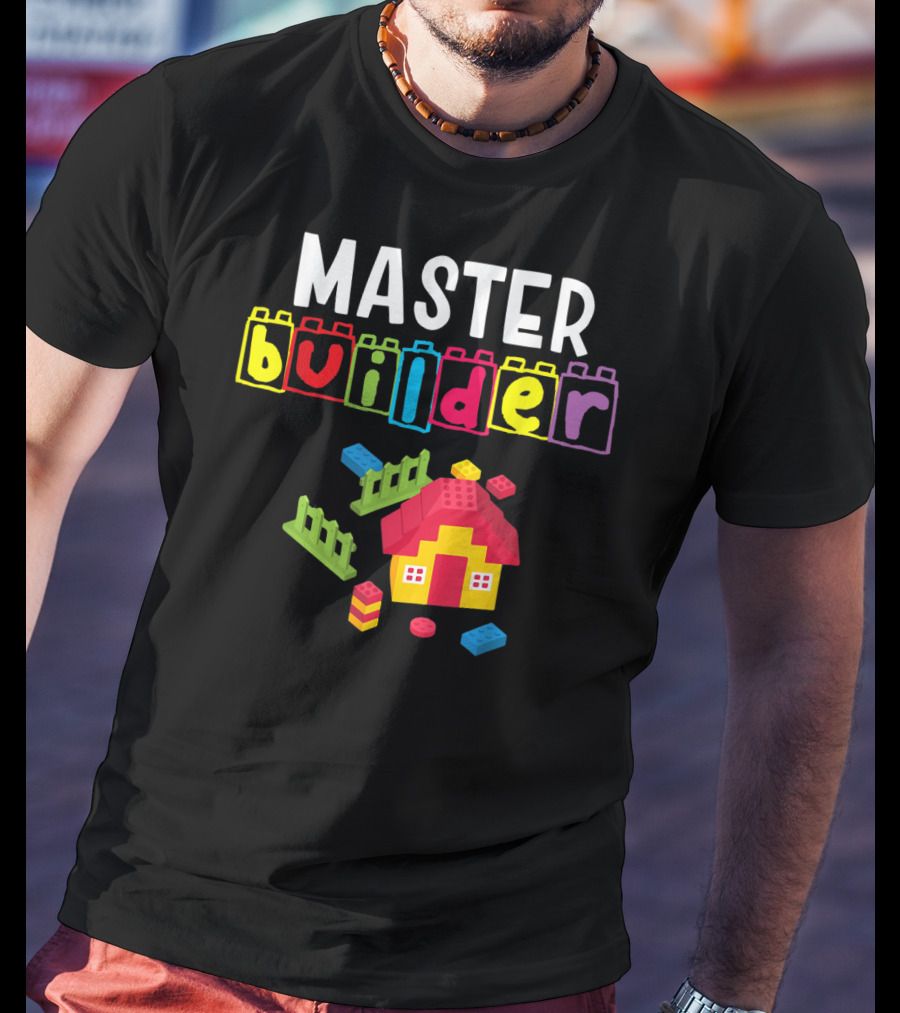 Master Builder Building Blocks House Creation T-Shirt