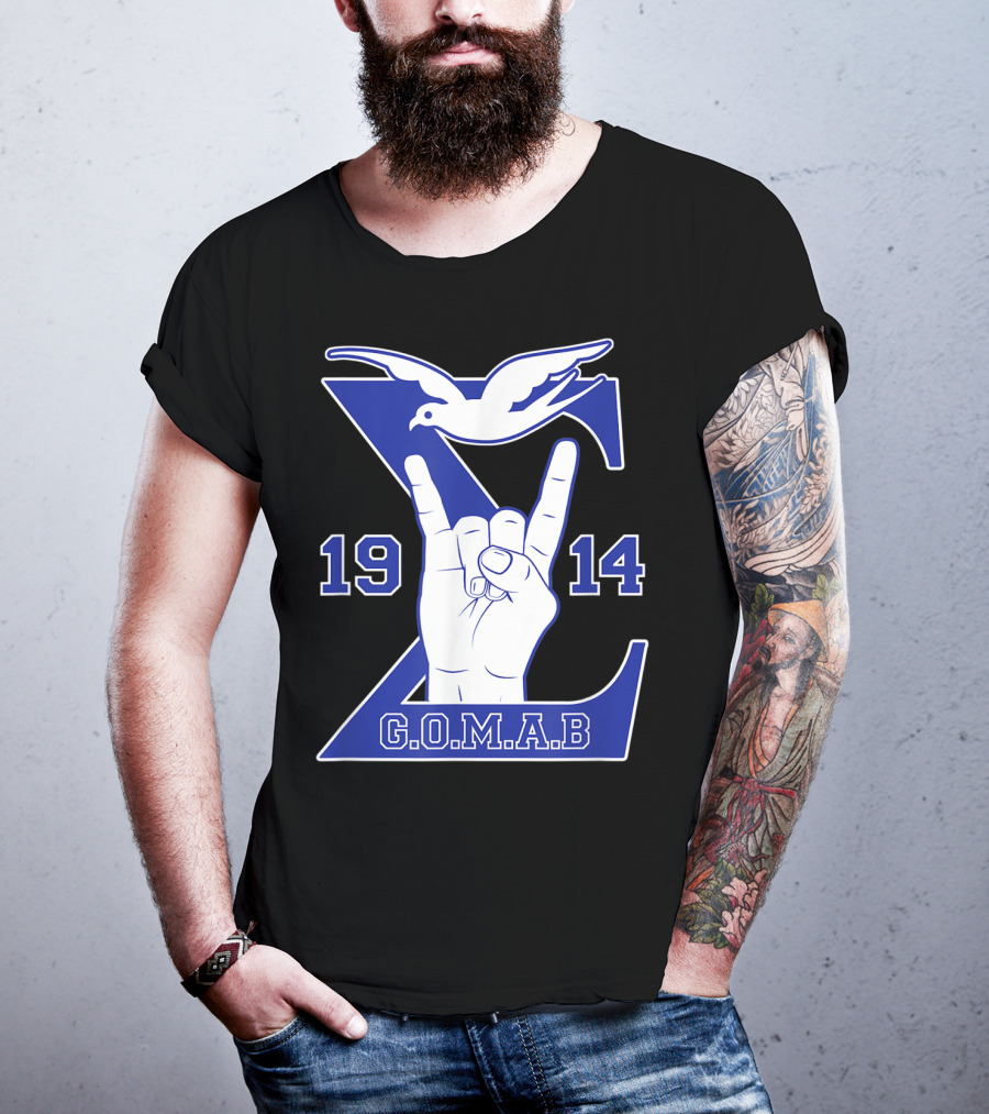 1914 Sigma Dove Hand Sign G.O.M.A.B Blue T-Shirt