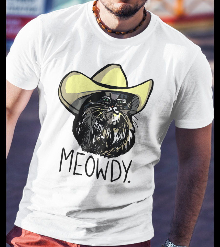 MEOWDY Texas Cowboy Cat T-Shirt