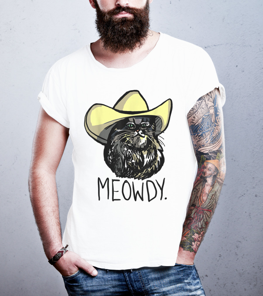 MEOWDY Texas Cowboy Cat T-Shirt